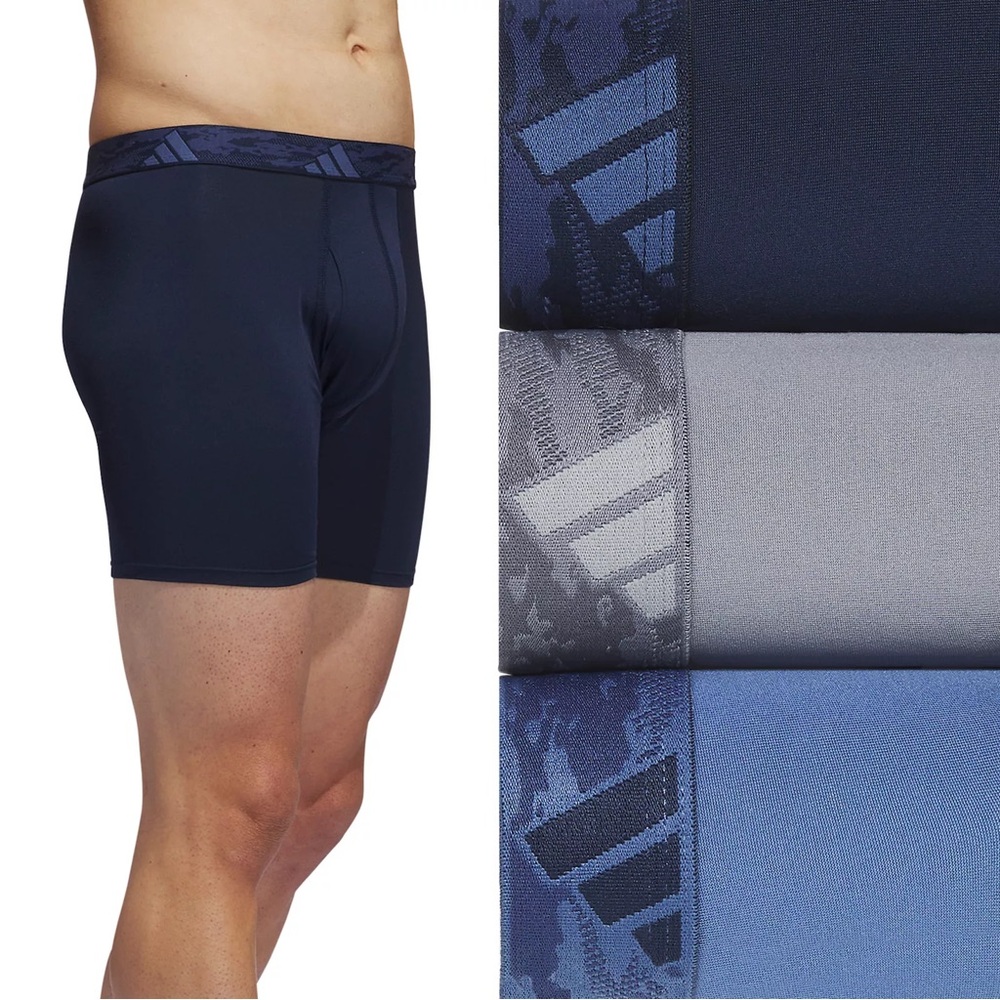 adidas 3-PK Microfiber Comfort Fit Boxer Briefs SM NWT